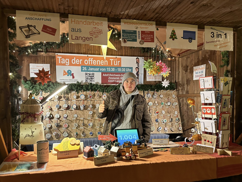 Schülerinnen und Schüler übernehmen Verantwortung: Stand auf dem Weihnachtsmarkt (01.12.-3.12.)