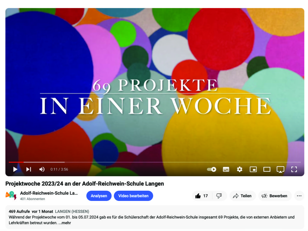 Unser YouTube-Film über unsere Projektwoche!