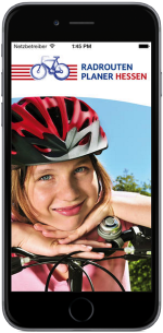 Screenshot der App des Schülerradtourenplaners